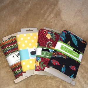 Bundle of 4- 1 Yard each of NEW 100% Cotton Fabric 36”x44”